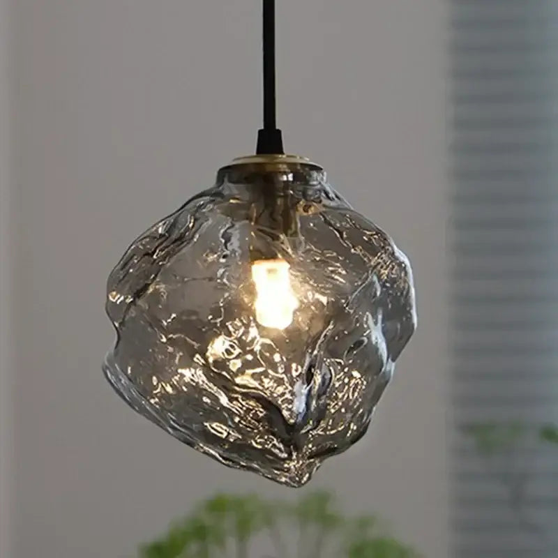 Postmodern gold irregular glass led chandelier dining room light