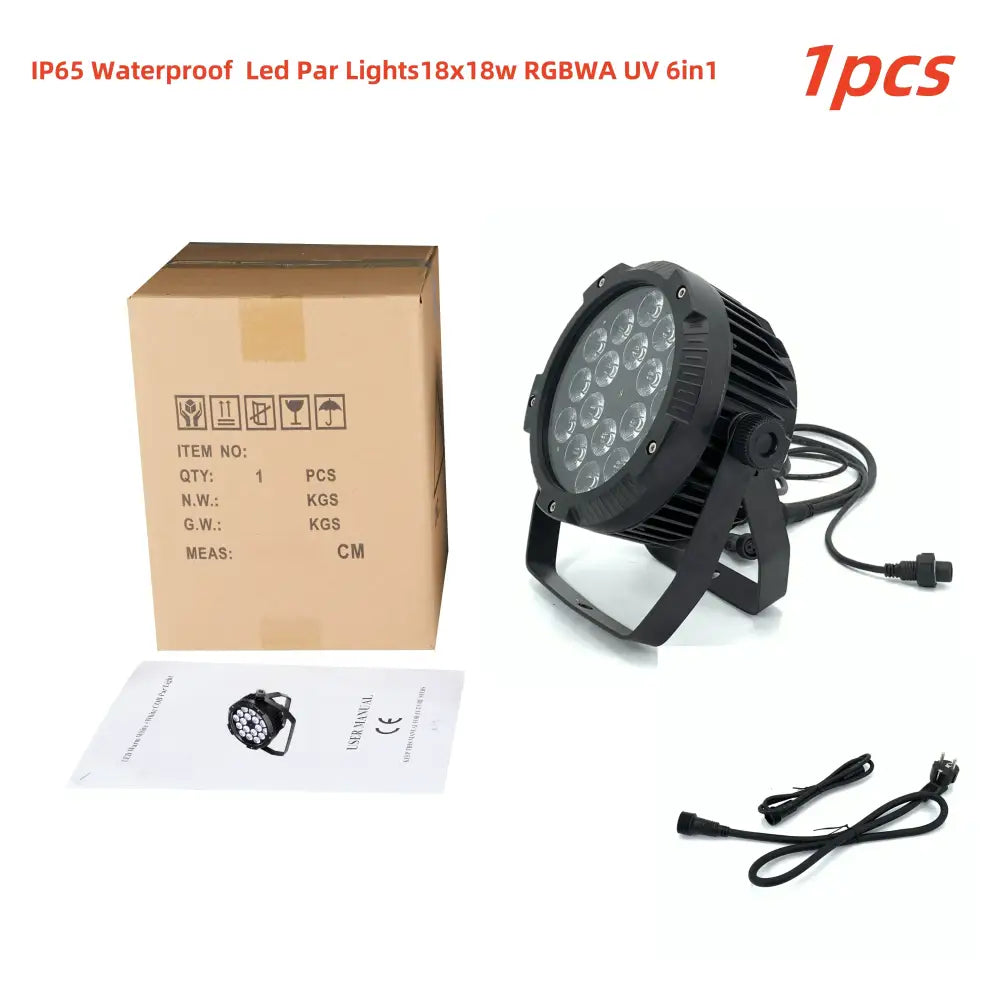 Professional 18x18w rgbwa uv pink par lights for stage wash