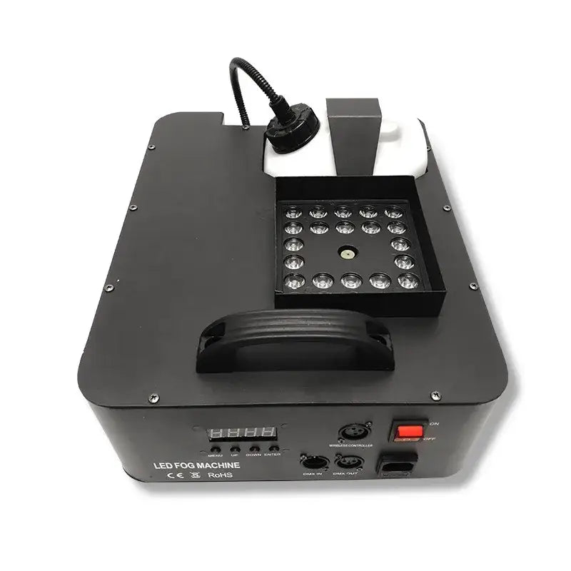 Professional black 1500w dmx led fog machine stage lighting for party