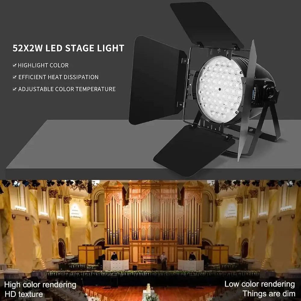 Professional black big dipper led par stage spotlight with digital display
