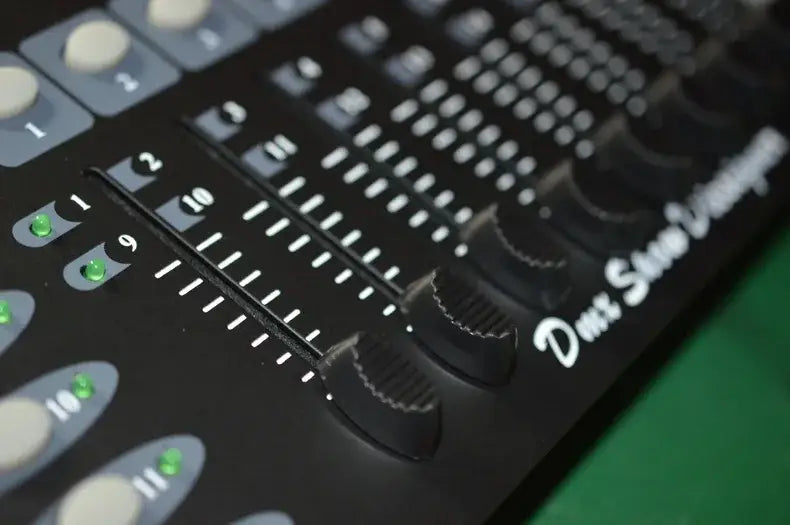 Professional black dmx controller for stage lighting and spotlights