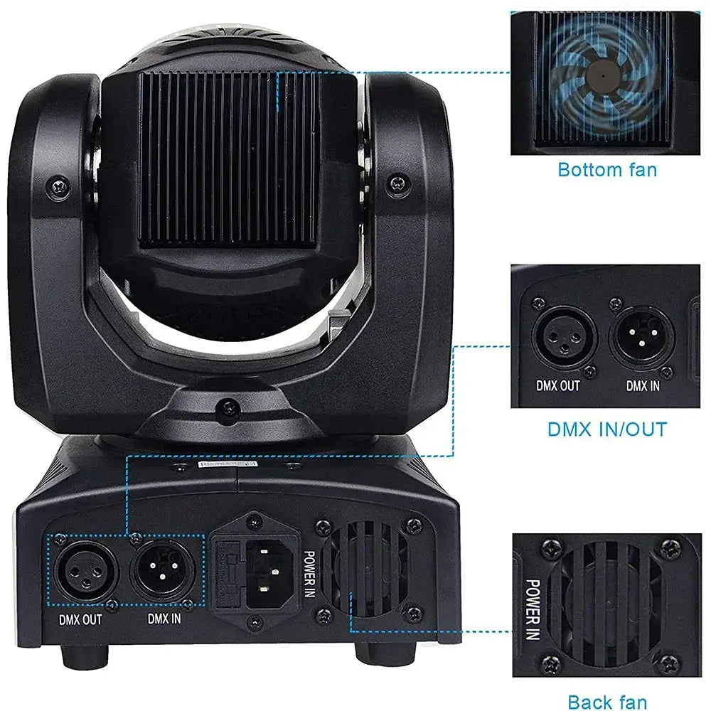 Professional black spot moving head stage light – event room dmx control