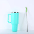Purple and teal stainless steel sippy cup kitchen travel mug
