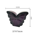 Purple glossy dark butterfly ceramic bow vase living room decor