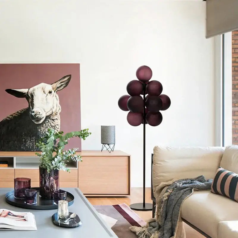Purple & gray decorbites grape chandelier modern living room light