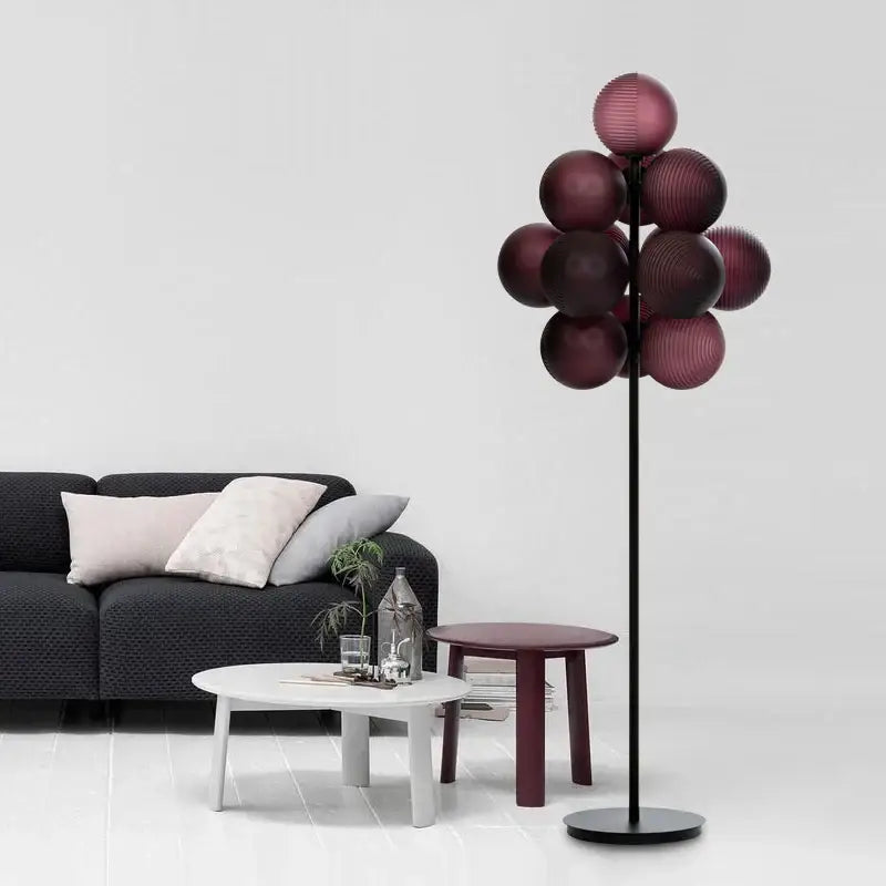 Purple & gray decorbites grape chandelier modern living room light
