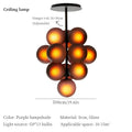 Purple & gray decorbites grape chandelier modern living room light