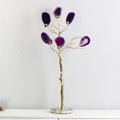 Purple & teal agate tree metal handicraft living room decor