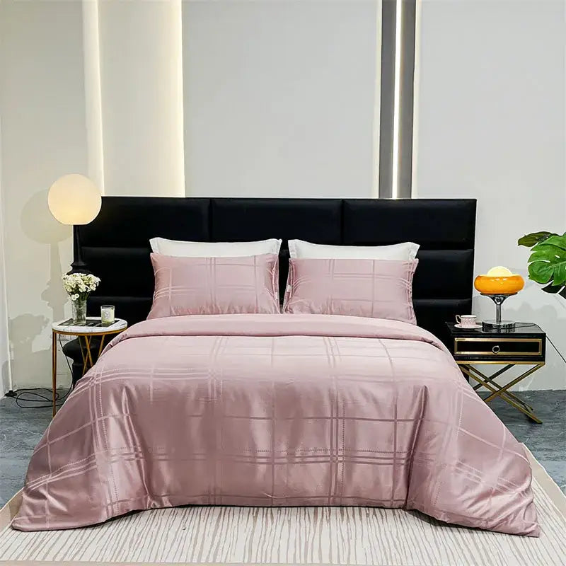 Purple zebra print satin duvet cover set bedroom luxury quilt kit