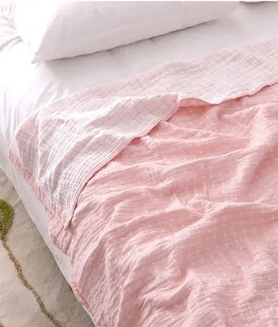 Quilted gray & blue decorbites cotton summer blanket bedroom bedspread