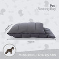 Quilted gray soft cat cave bed bedroom washable pet hideaway