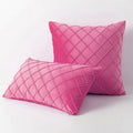 Quilted velvet lattice cushion cover living room pillow