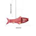 Red bamboo fish pendant light living room chandelier