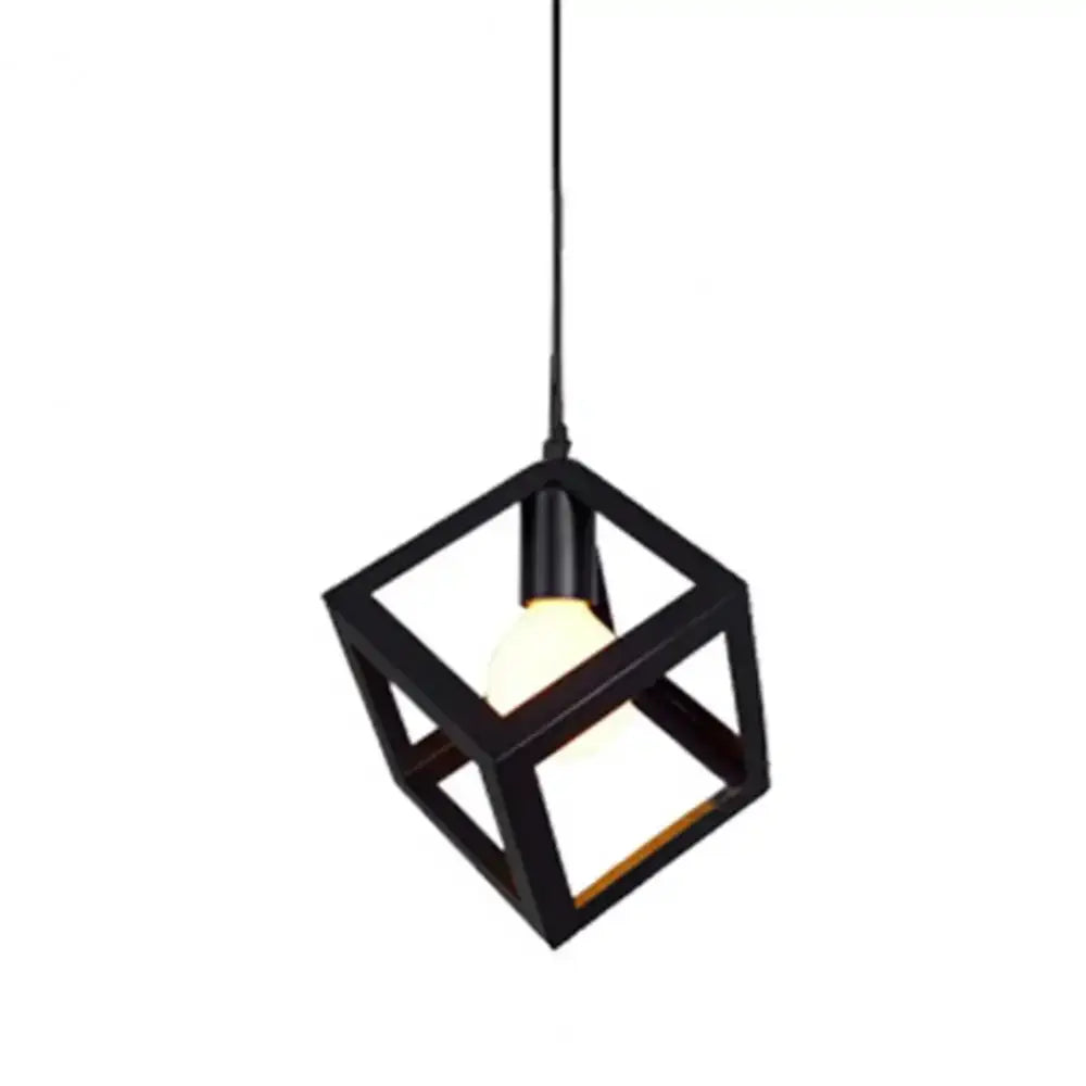 Red yellow & green elegant square chandelier kitchen pendant light