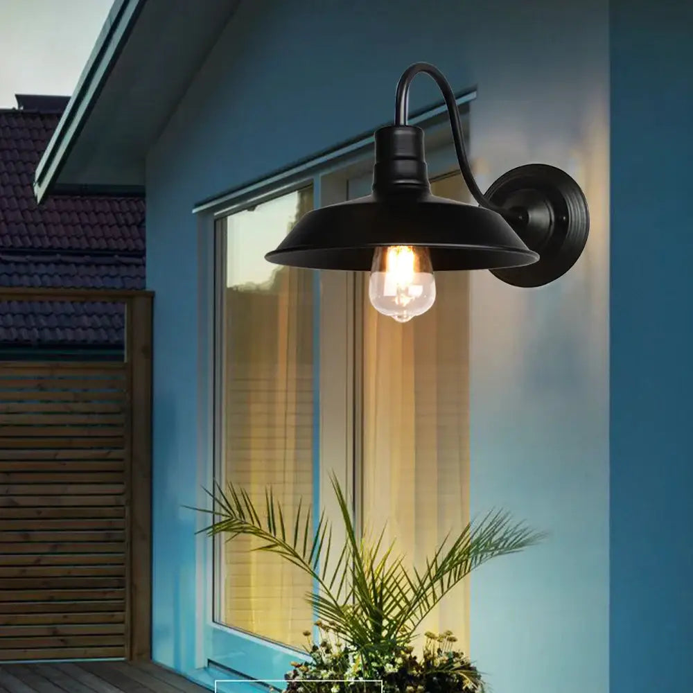 Retro black cage guard wall sconce bedroom edison lamp