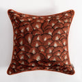 Retro brick red embroidered geometry pillow case living room cushion