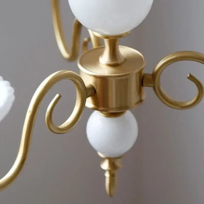 Retro decorbites cream white led chandelier dining room pendant light