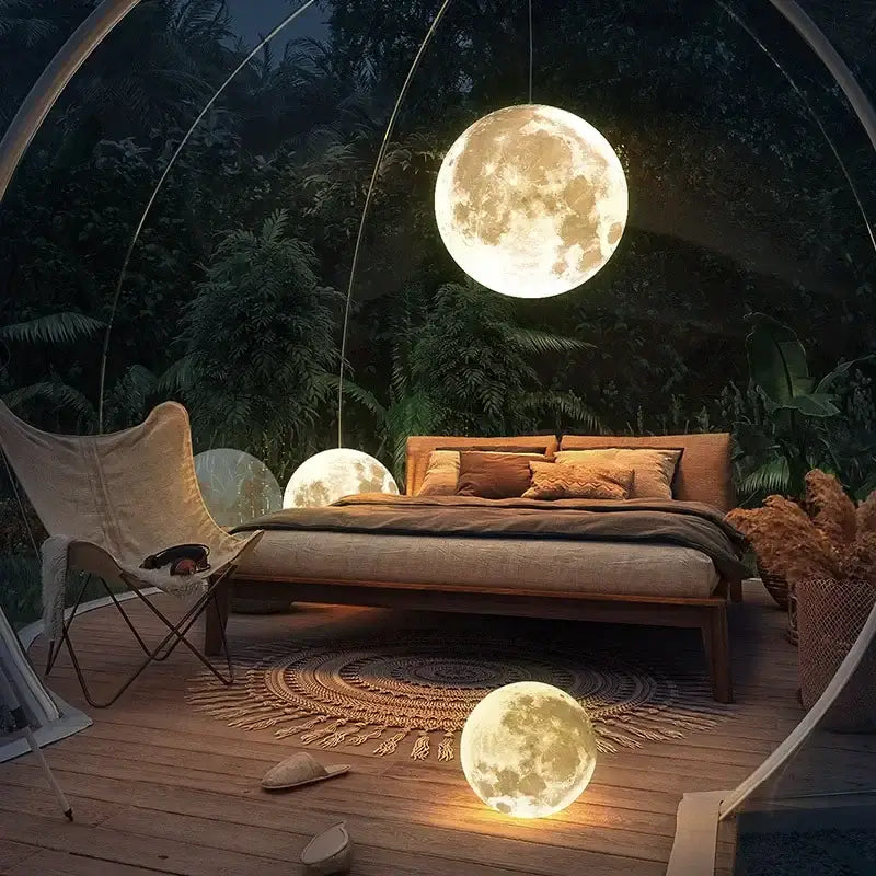 Retro full moon chandelier modern dining room pendant light
