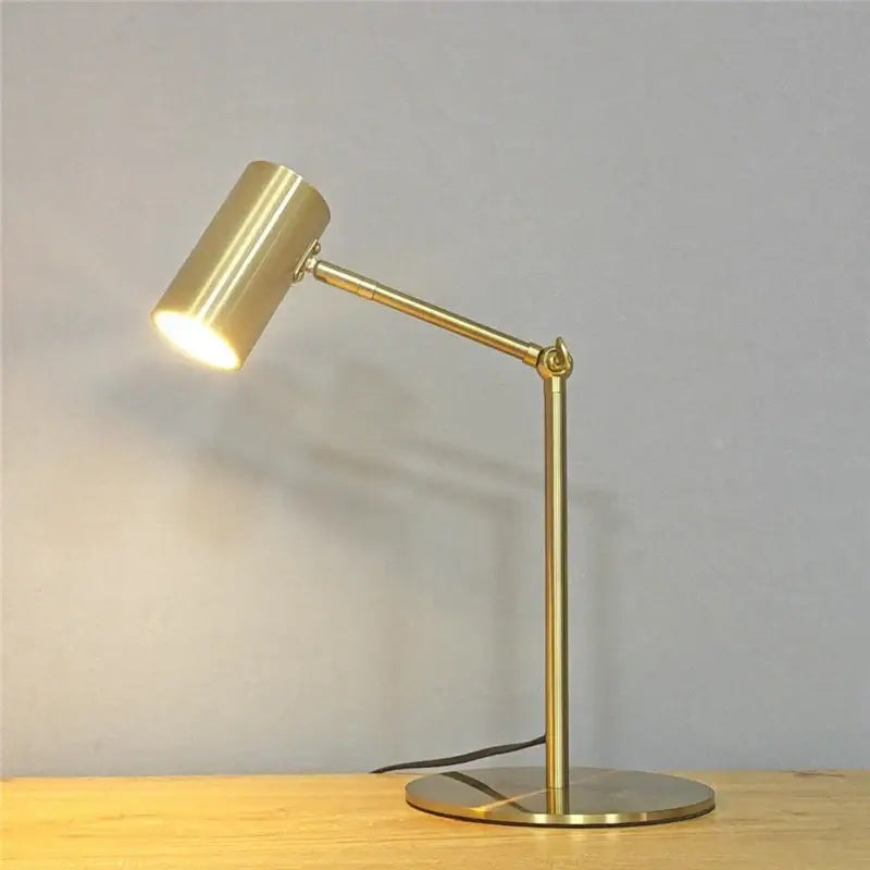 Retro gold adjustable angle floor lamp – bedroom reading light