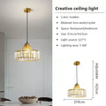 Retro gold decorbites crystal led pendant light for dining room