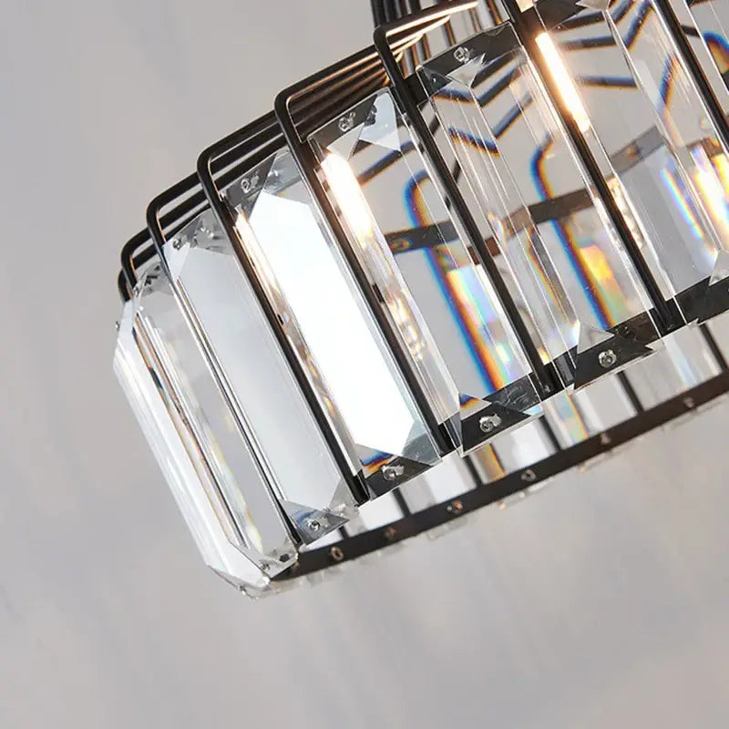 Retro gold decorbites crystal led pendant light for dining room