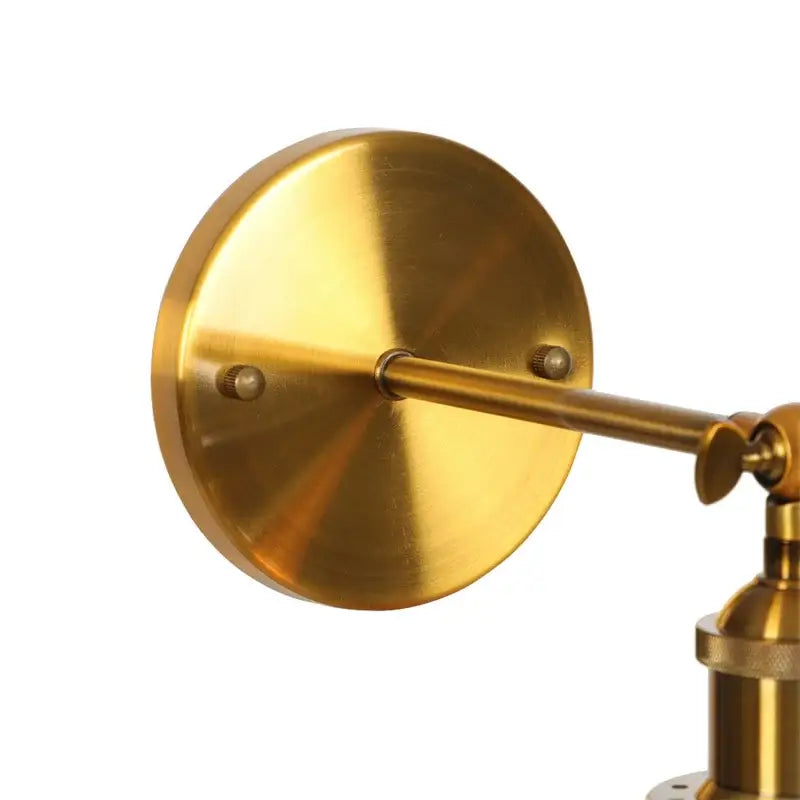 Retro gold led wall sconces with glass shade bedroom lamp