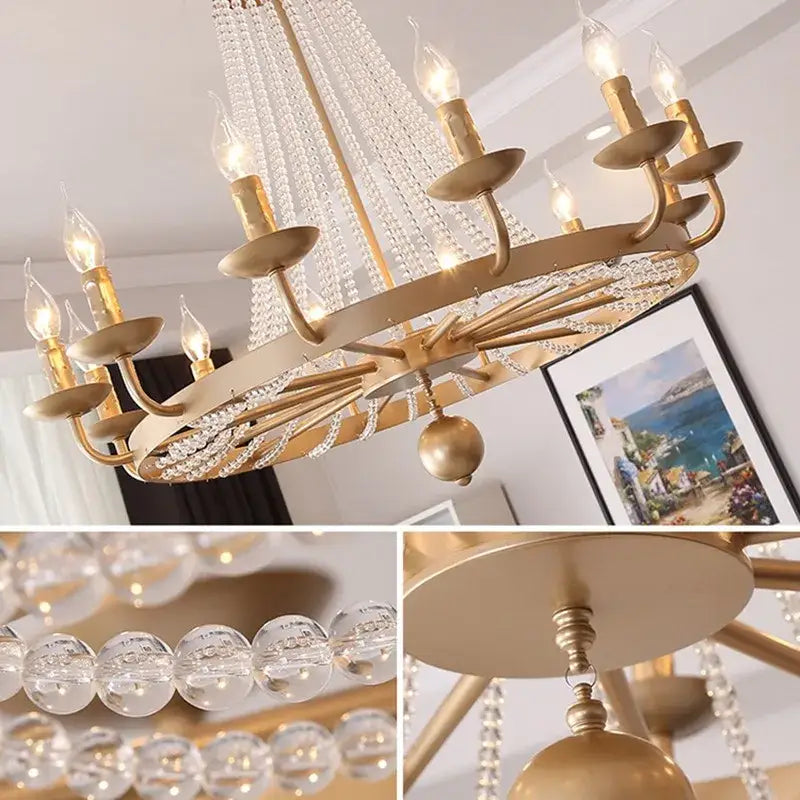 Retro industrial black decorbites crystal chandelier for dining room