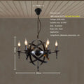 Retro industrial black decorbites iron chandelier dining room light
