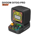 Retro pink pixel art alarm clock speaker – bedroom decor