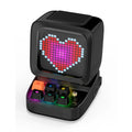 Retro pixel art black bluetooth speaker led display board bedroom