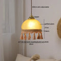 Retro white glass tassels led pendant lights for dining room