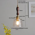 Ribbed clear glass led pendant light for dining room