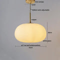 Ribbed glass copper led pendant chandelier for dining room