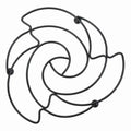 Rose flower iron pan pot mat black & rose gold kitchen coasters