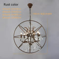 Rustic bronze crystal earth birdcage chandelier for dining room