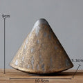 Rustic gray & brown coarse pottery vase living room decor