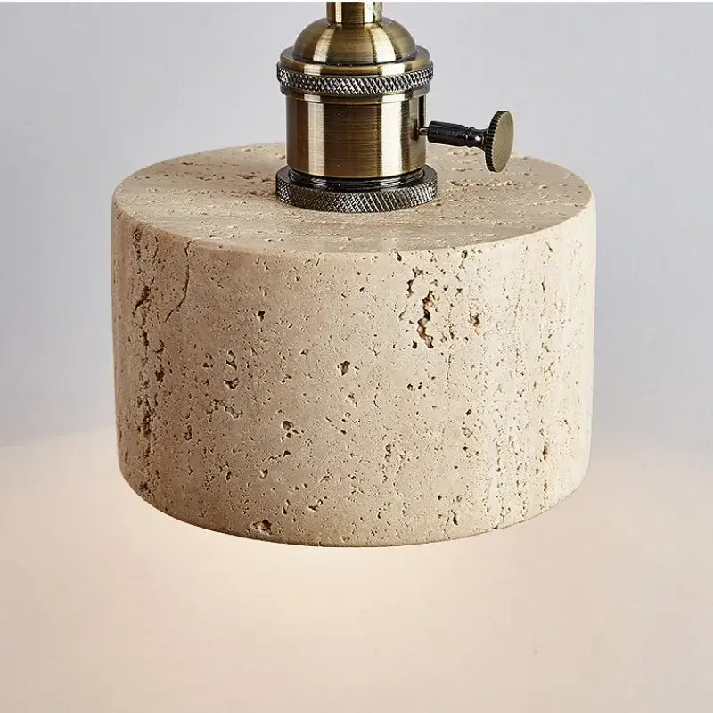 Rustic industrial wood and concrete wall sconce bedroom light
