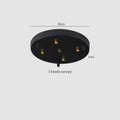 Rustic wood and ribbed glass led pendant light dining room