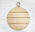 18" Round Faux Shiplap Ornament Door Hanger