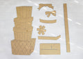 3D Christmas Present Stack Unfinished MDF Kit