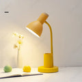 Sage green nordic desk lamp with pen holder for bedroom