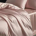 Satin dark gray & silver pinstripe duvet cover bedding set bedroom