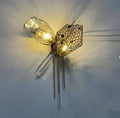 Sculptural gold glass shades pendant light dining room chandelier