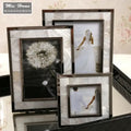 Set of 3 golden alloy shell photo frames bedroom desk decor