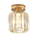 Set of 4 black & gold crystal mini ceiling lights for living room