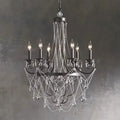 Silver iron art crystal pendant light for dining room