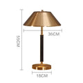 Sleek brass & black copper table lamp for bedroom living room