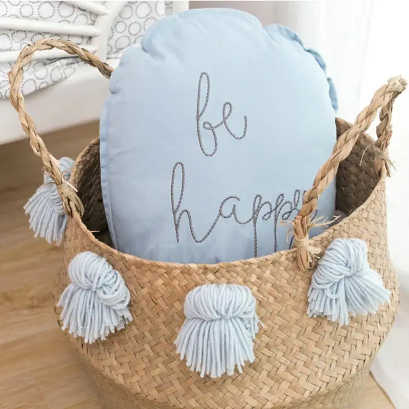 Soft cotton balloon wall hanging kids room be happy decor