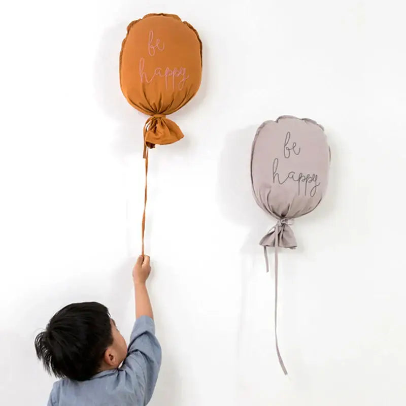 Soft cotton balloon wall hanging kids room be happy decor