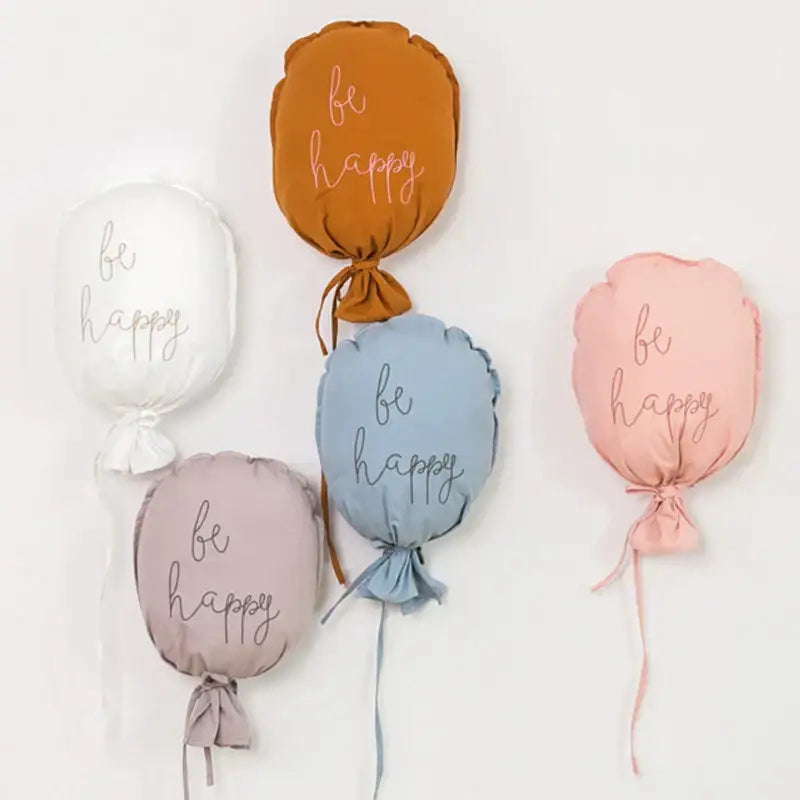 Soft cotton balloon wall hanging kids room be happy decor